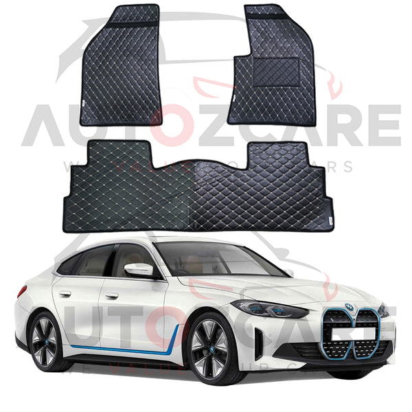 BMW i4 7D Floor Mats (Flat Style) 4PCS - Model 2022-2025