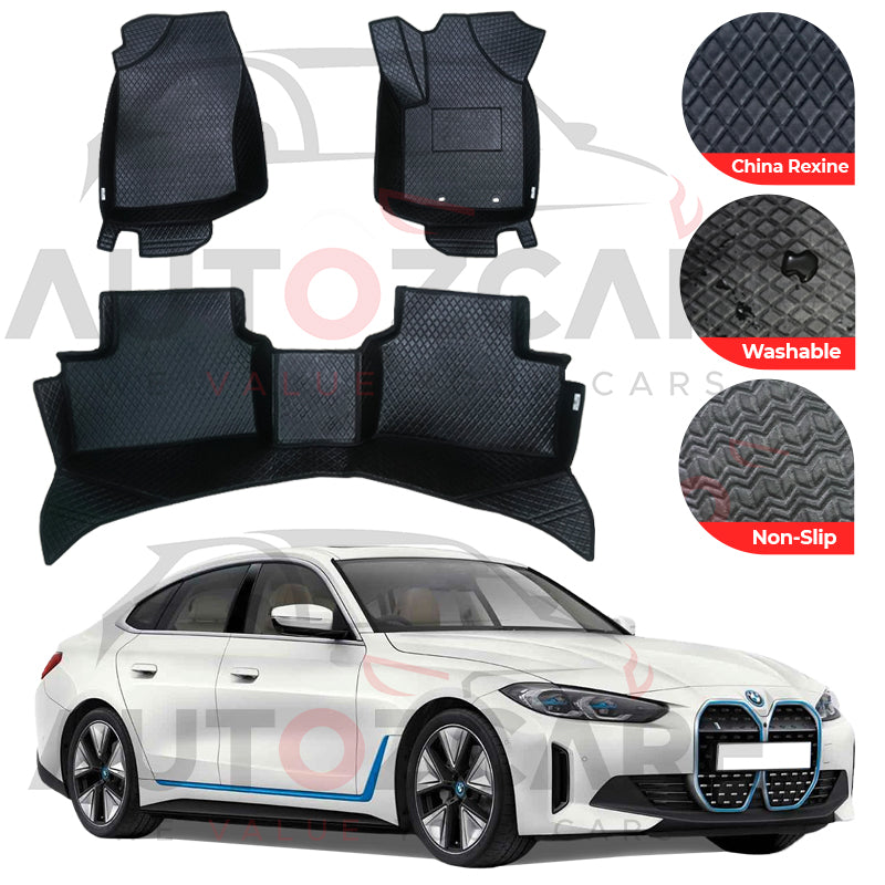 BMW i4 China Rexine Floor Mat (Tray Style) 4PCS - Model 2022-2025