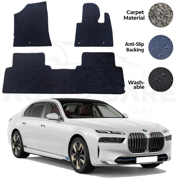 BMW i7 Genuine Fitting Carpet Floor Mat 3PCS - Model 2022-2025