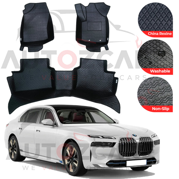 BMW i7 China Rexine Floor Mat (Tray Style) 5PCS - Model 2022-2025
