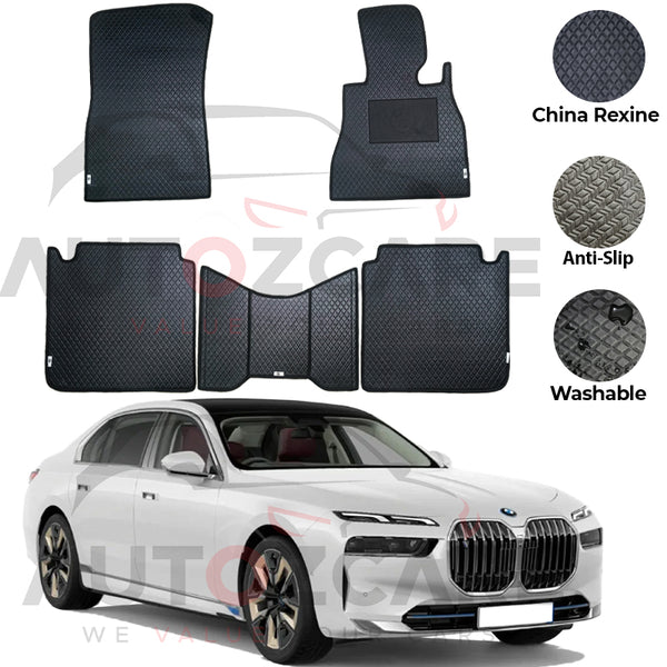 BMW I7 China Rexine Floor Mat 5PCS - Model 2022-2025