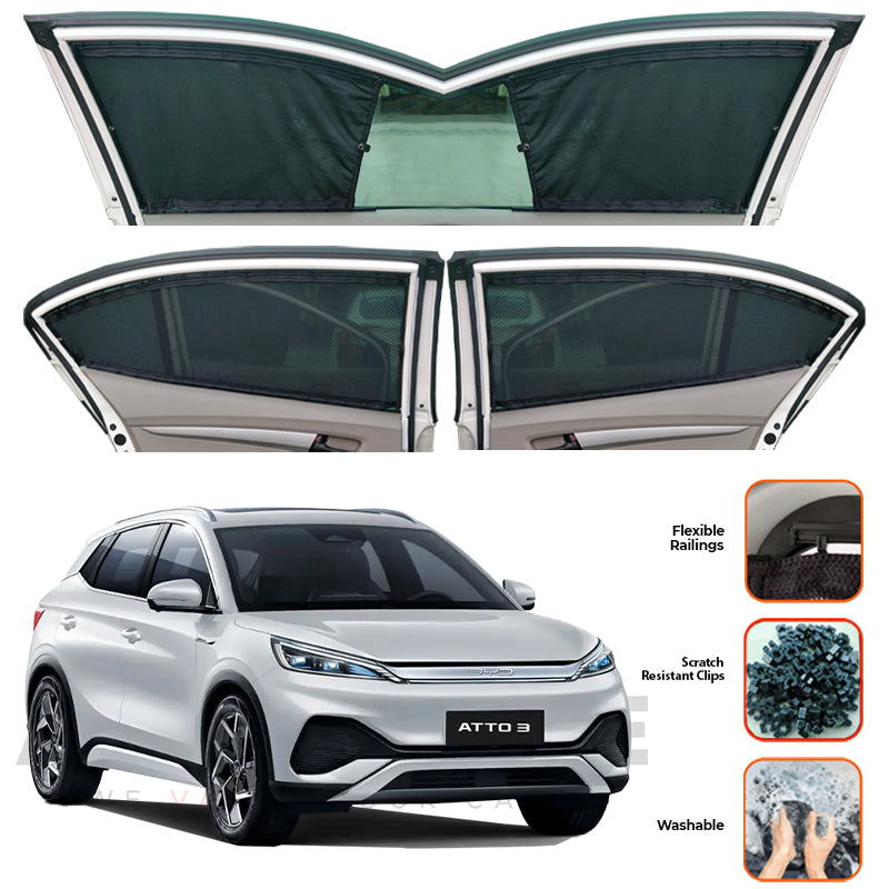 BYD ATTO 3 Custom Car Sliding Curtains - Model 2024-2025