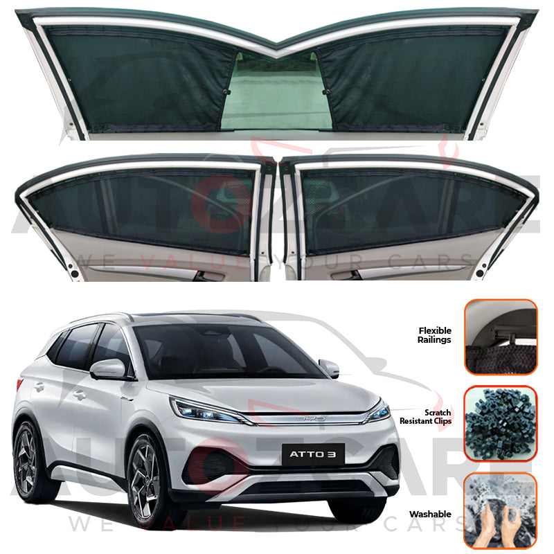 BYD ATTO 3 Custom Car Sliding Curtains - Model 2024-2025
