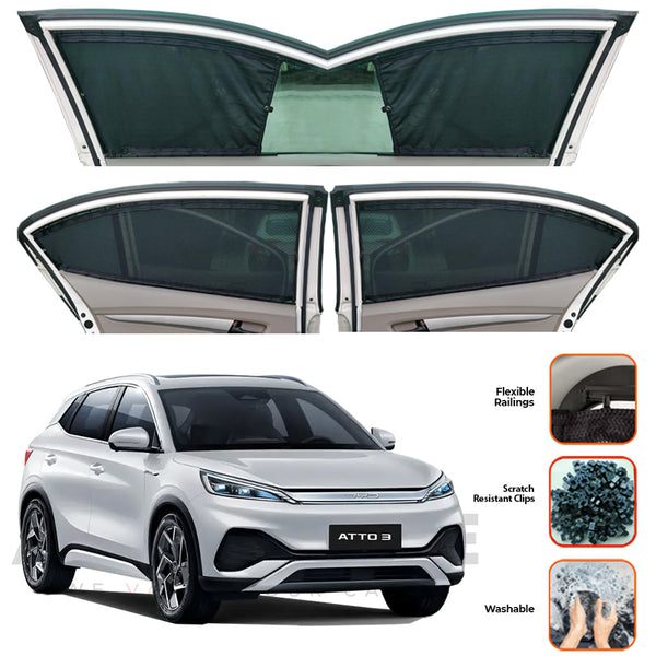 BYD ATTO 3 Custom Car Sliding Curtains - Model 2024-2025