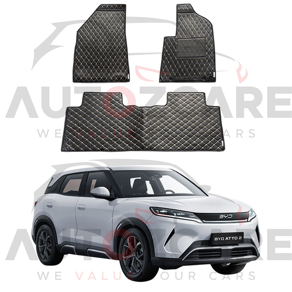 BYD ATTO 2 7D Floor Mat ( Flat Style ) 3PCS - Model 2026