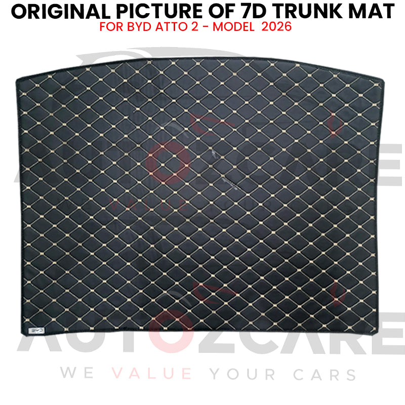 BYD ATTO 2 7D Custom Car Trunk Mat - Model 2026