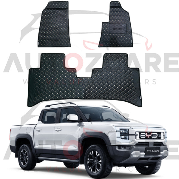 BYD Shark 6 7D Floor Mats (Flat Style) 3PCS - Model 2025