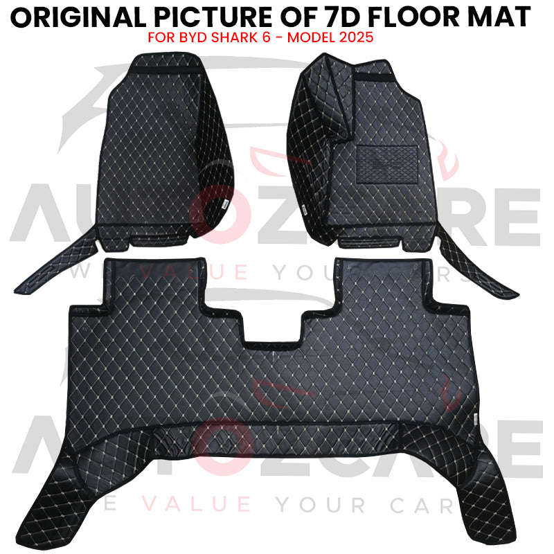 BYD Shark 6 7D Floor Mat (Tray Style) 3PCS - Model 2025