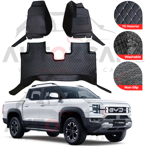 BYD Shark 6 7D Floor Mat (Tray Style) 3PCS - Model 2025