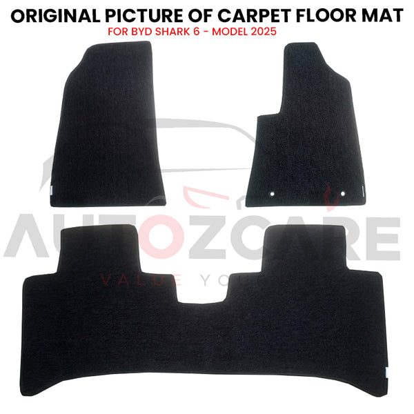 BYD Shark 6 Genuine Fitting Carpet Floor Mat 3PCS - Model 2025