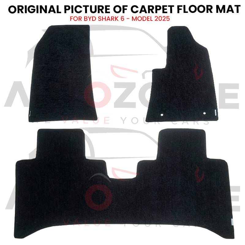 BYD Shark 6 Genuine Fitting Carpet Floor Mat 3PCS - Model 2025