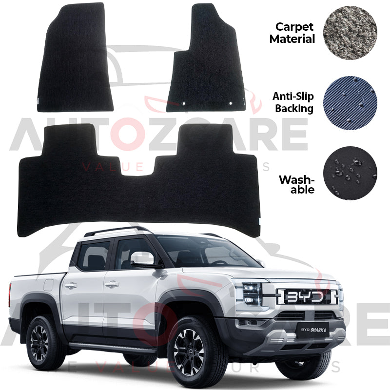 BYD Shark 6 Genuine Fitting Carpet Floor Mat 3PCS - Model 2025