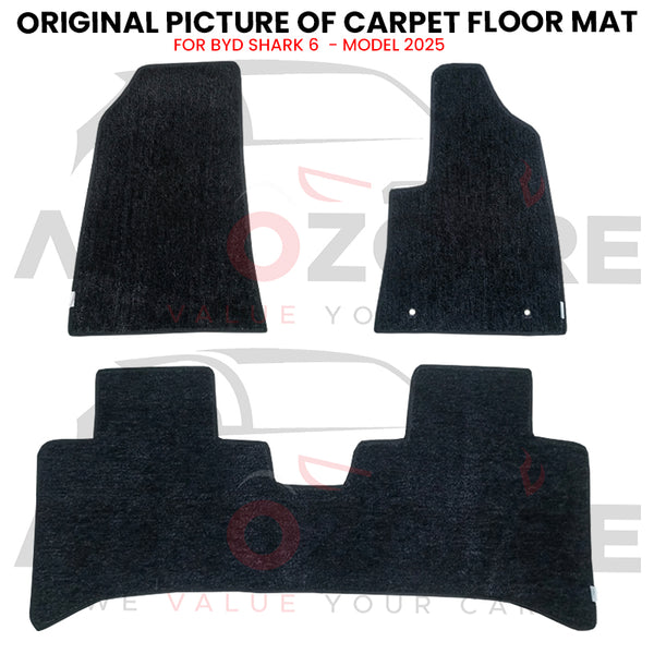 BYD Shark 6 Genuine Fitting Carpet Floor Mat 3PCS - Model 2025