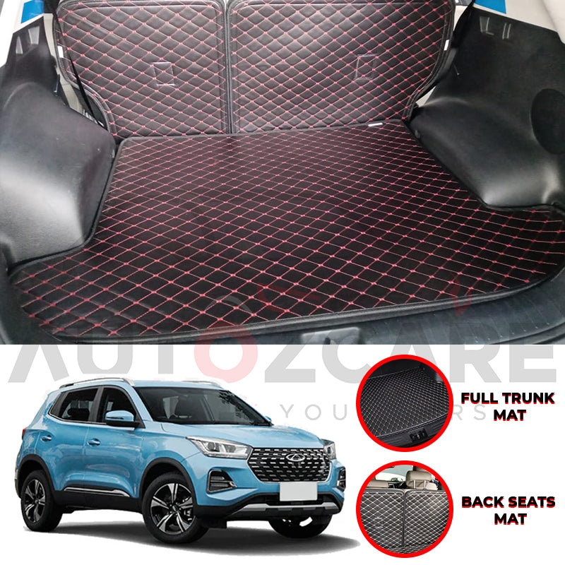 Chery Tiggo 4 Pro Custom Car Complete 7D Cabine Mat | Complete 7d Trunk Room Mat- Model 2022-2025