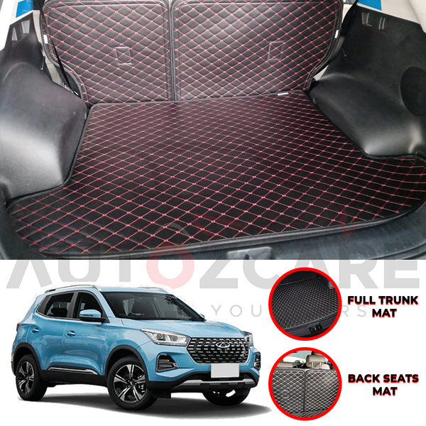 Chery Tiggo 4 Pro Custom Car Complete 7D Cabine Mat | Complete 7d Trunk Room Mat- Model 2022-2025