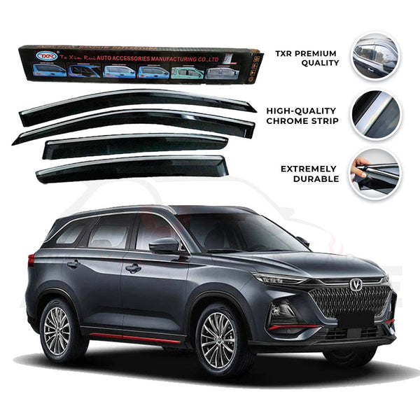 Changan Oshaan X7 TXR Air press sun visor with chrome 8 pcs - AutozCare Pakistan