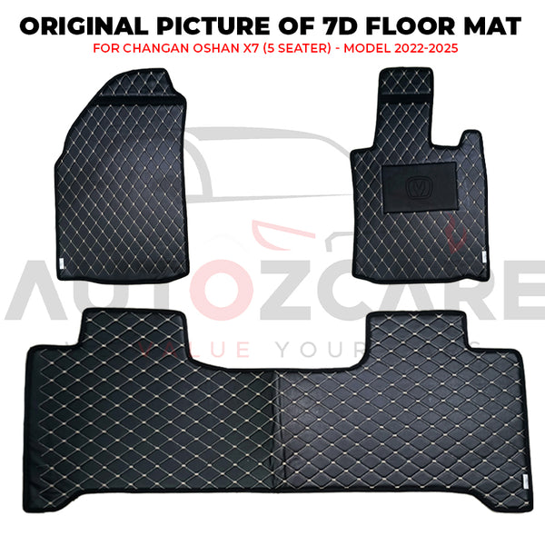 Changan Oshan X7 7D Floor Mat ( Flat Style ) - Model 2022-2025