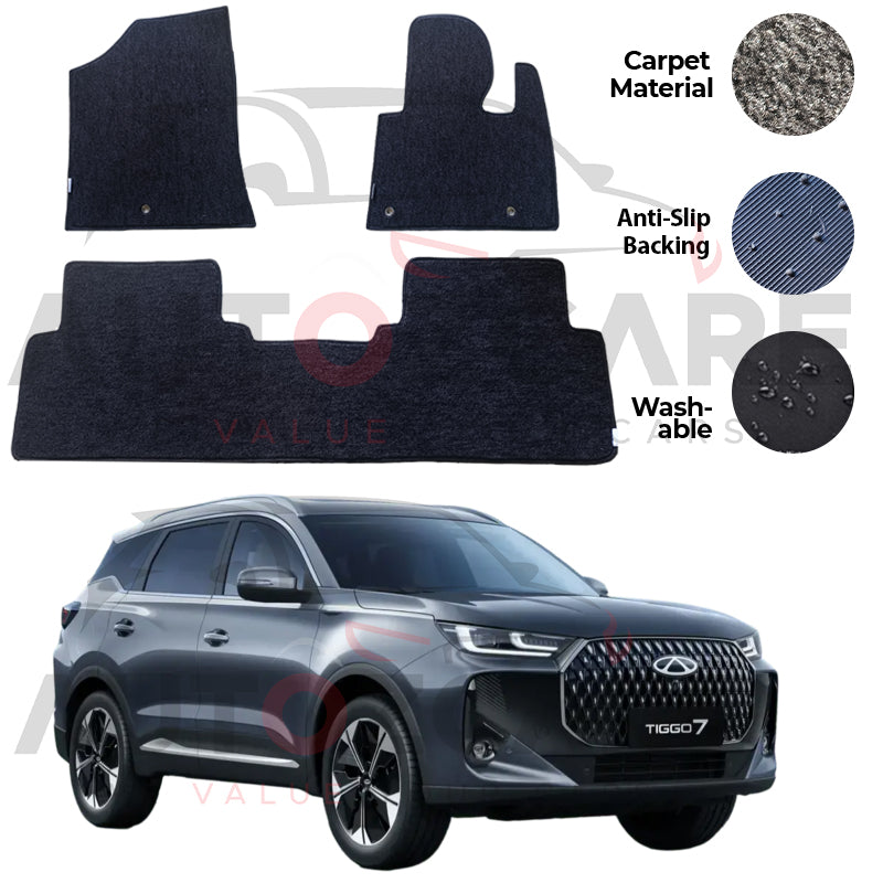 Chery Tiggo 7 Fitting Carpet Floor Mat 3PCS - Model 2026