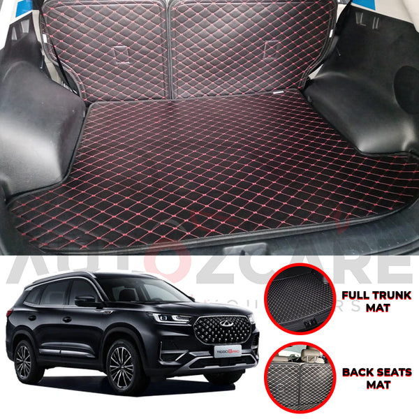 Chery Tiggo 8 Pro Custom Car Complete 7D Cabine Mat | Complete 7d Trunk Room Mat- Model 2022-2025