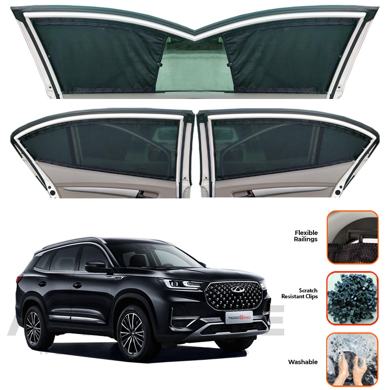 Chery Tiggo 8 Pro Custom Car Sliding Curtains - Model 2022-2025