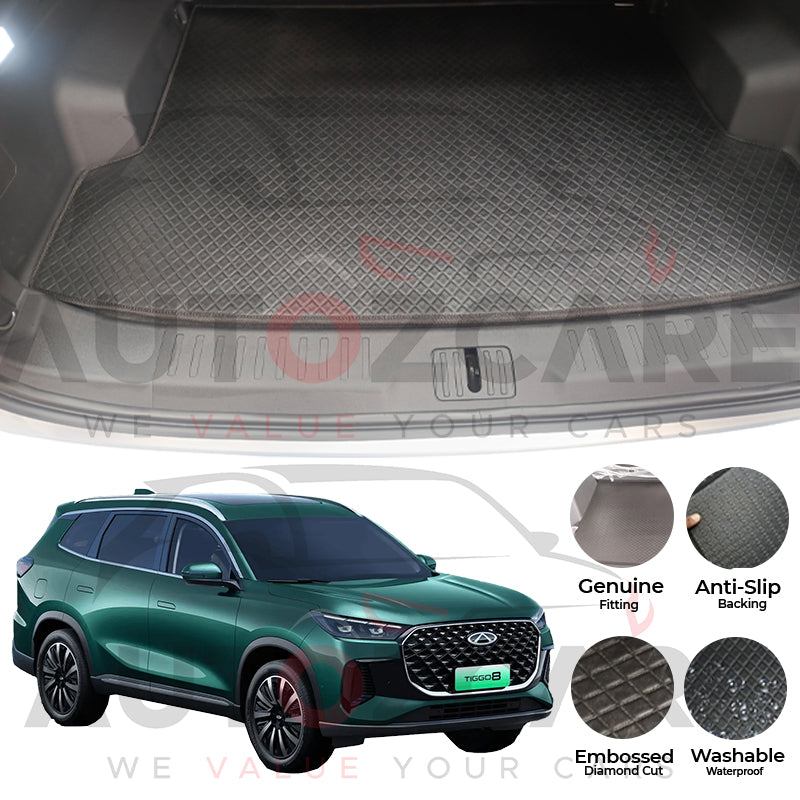 Chery Tiggo 8 Pro Hybrid China Rexine Custom-Size Trunk Mat - Model 2026