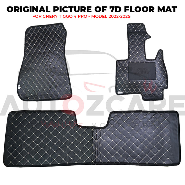Chery Tiggo 4 Pro 7D Floor Mat ( Flat Style ) 3PCS - Model 2022-2025