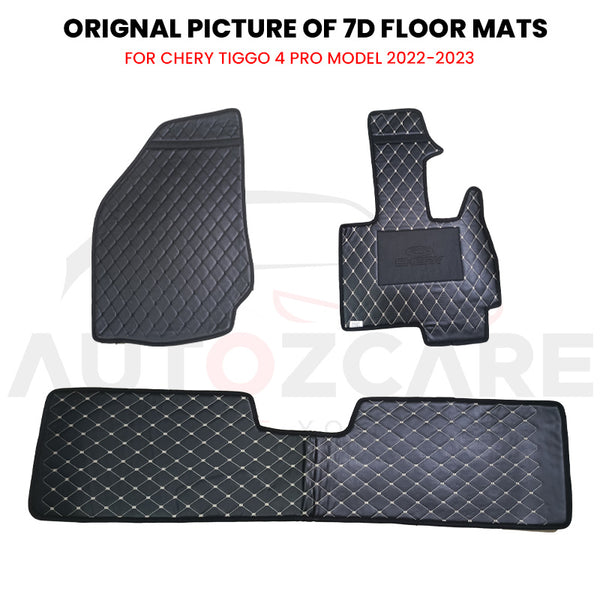 Chery Tiggo 4 Pro 7D Floor Mat ( Flat Style ) 3PCS - Model 2022-2023