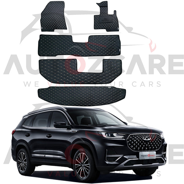 Chery Tiggo 8 Pro 7D Floor Mat (Flat Style) 5PCS - Model 2022-2025