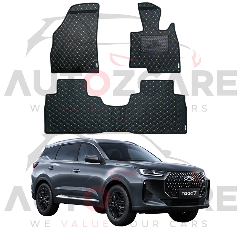 Chery Tiggo 7 7D Floor Mat (Flat Style) 3PCS - Model 2026