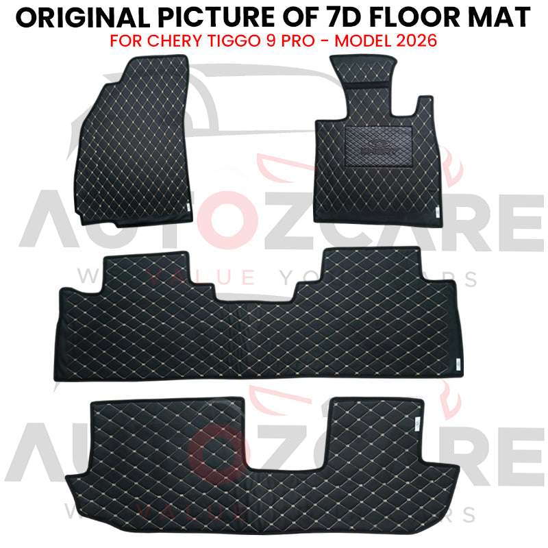 Chery Tiggo 9 7D Floor Mat (Flat Style) 4PCS - Model 2026