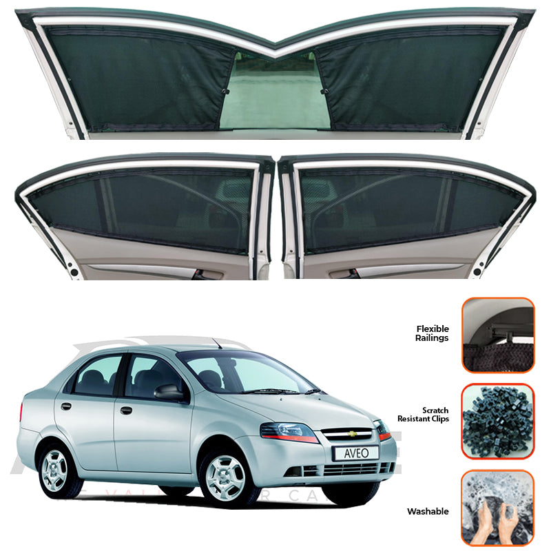 Chevrolet Aveo Custom Car Sliding Curtains - Model 2006-2009