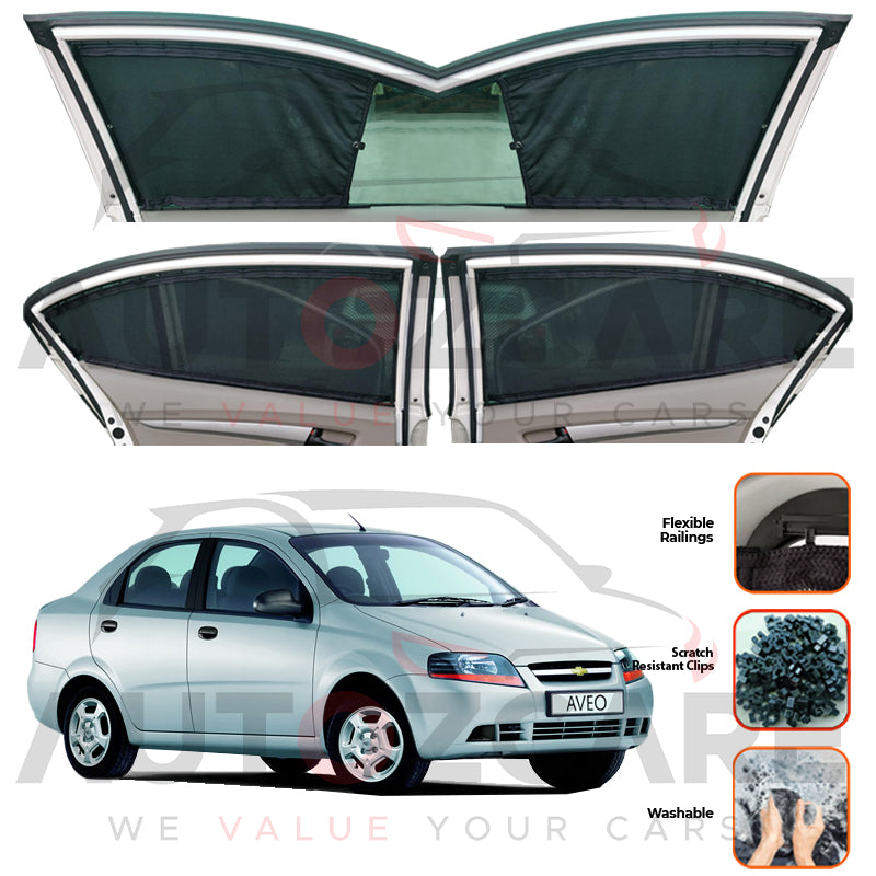 Chevrolet Aveo Custom Car Sliding Curtains - Model 2006-2009
