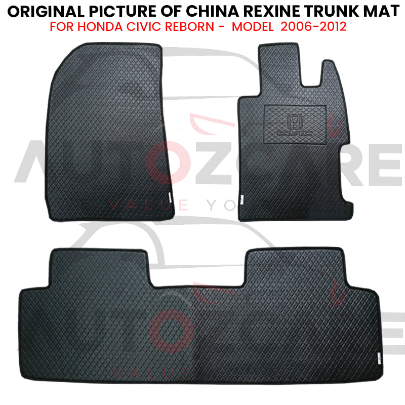 Honda Civic Reborn China Rexine Floor Mat 3PCS - Model 2006-2012