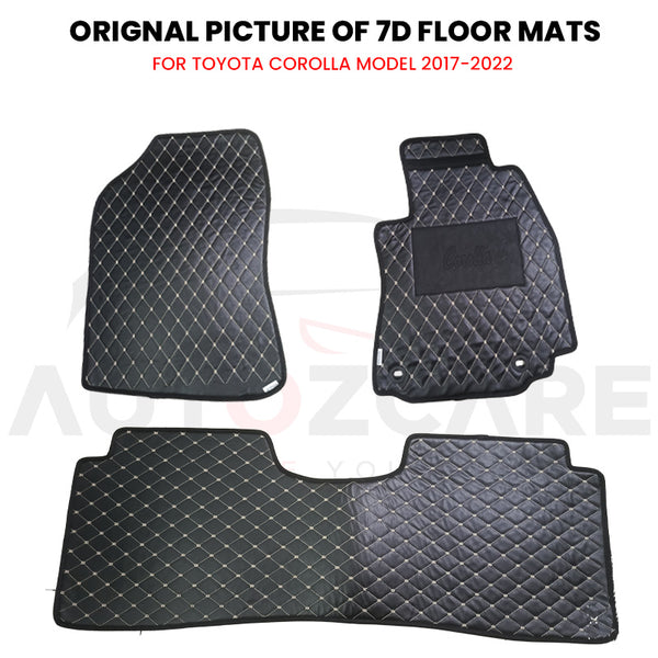 Toyota Corolla 7D Floor Mat ( Flat Style ) - Model 2017-2022 Corolla Best Floor mat | Corolla Floor | Corolla Mat |