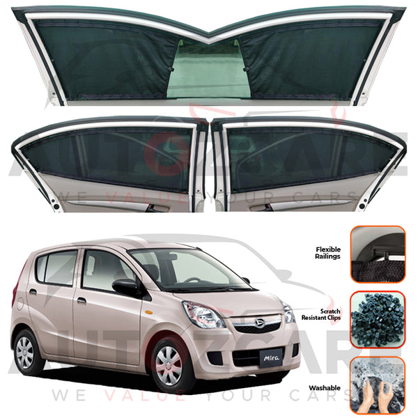 Daihatsu Mira Custom Car Sliding Curtains - Model 2006-2017