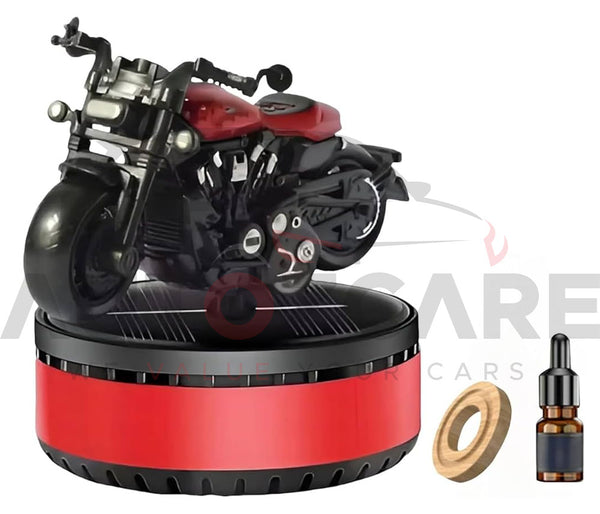 DETACHI Plastic Car Dashboard Solar Premium Rotating Motorcycle Accessory | Solar-Powered Perfume Di