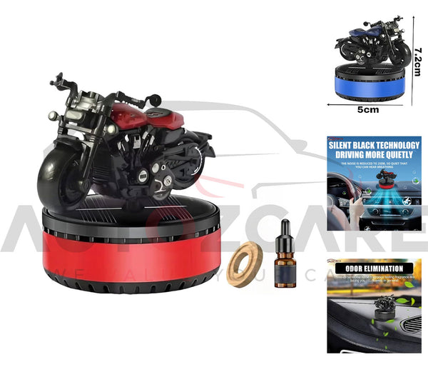 DETACHI Plastic Car Dashboard Solar Premium Rotating Motorcycle Accessory | Solar-Powered Perfume Di