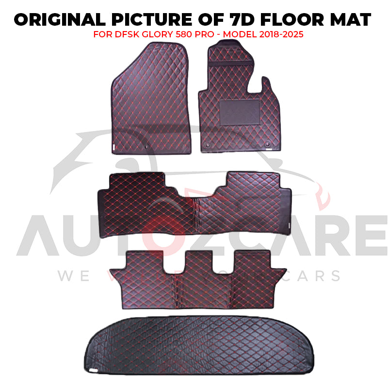 DFSK Glory 580 Pro 7D Floor Mat ( Flat Style ) 5PCS - Model 2018-2025