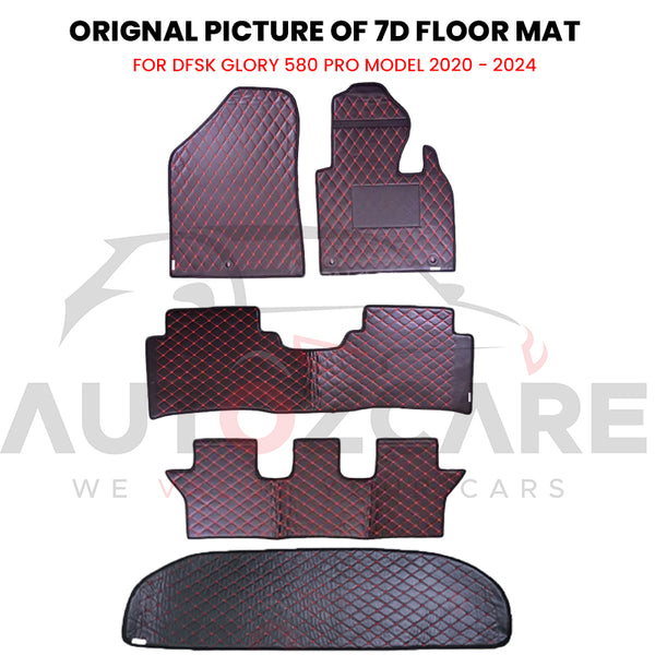 DFSK Glory 580 Pro 7D Floor Mat ( Flat Style ) 5PCS - Model 2018-2024