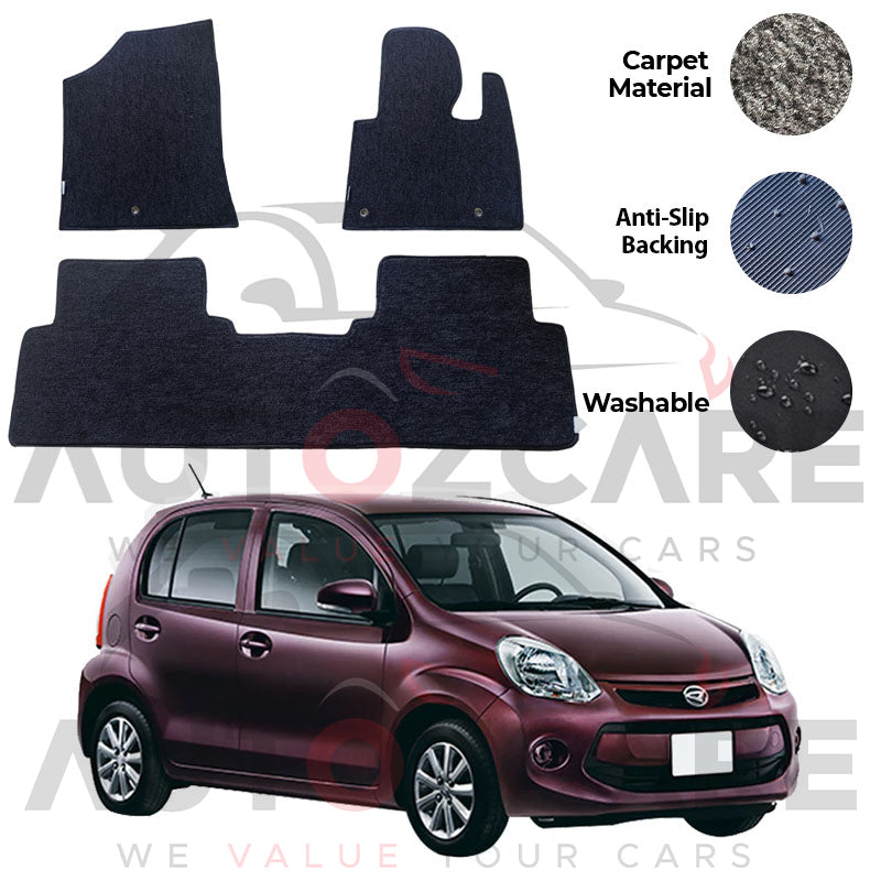 Daihatsu Boon Genuine Fitting Carpet Floor Mat 3PCS - Model 2010-2018