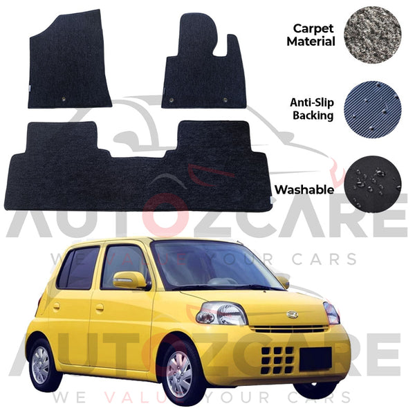 Daihatsu Esse Genuine Fitting Carpet Floor Mat 3PCS - Model 2005-2011