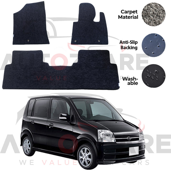 Daihatsu Move Fitting Carpet Floor Mat 3PCS - Model 2002-2005