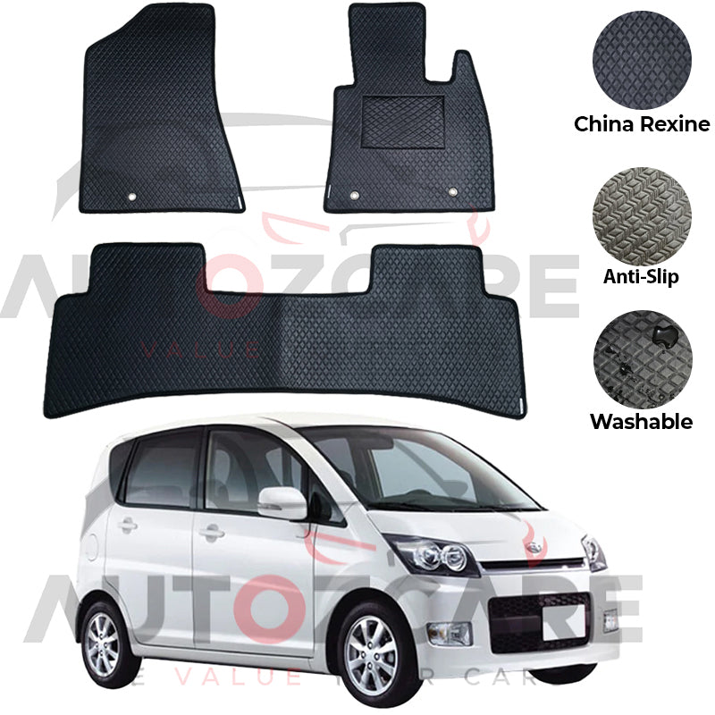 Daihatsu Move China Rexine Floor Mat 3PCS - Model 2006-2010