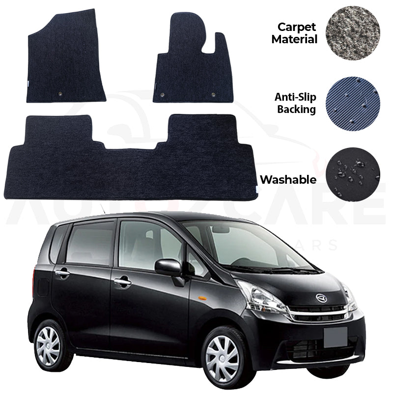 Daihatsu Move Fitting Carpet Floor Mat 3PCS - Model 2011-2014