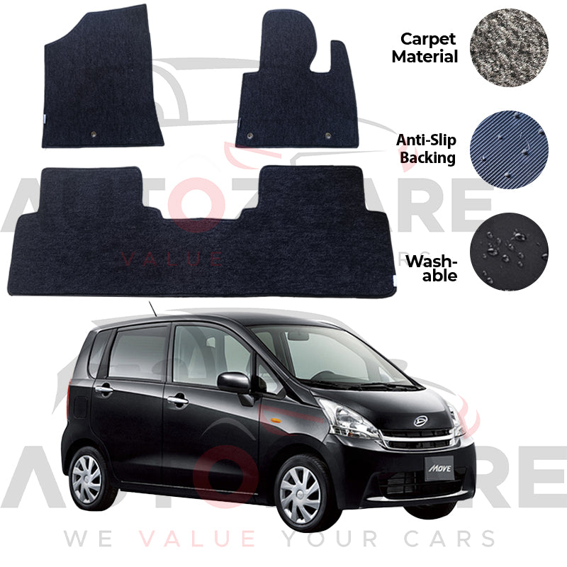 Daihatsu Move Fitting Carpet Floor Mat 3PCS - Model 2011-2014