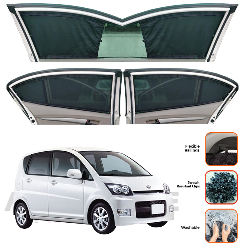 Daihatsu Move  Custom Car Sliding Curtains - Model 2006 2010