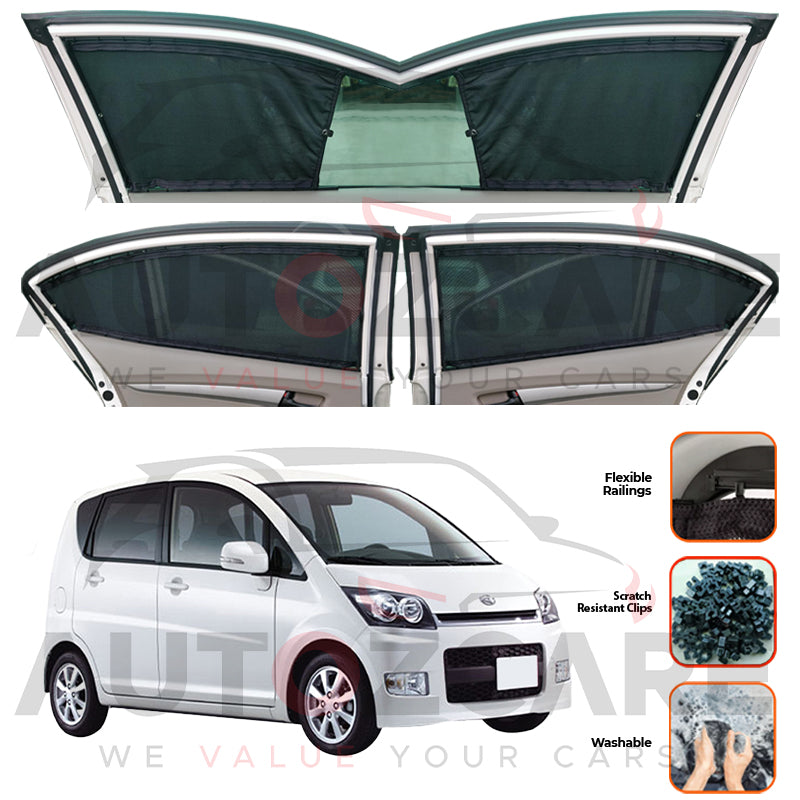 Daihatsu Move  Custom Car Sliding Curtains - Model 2006 2010