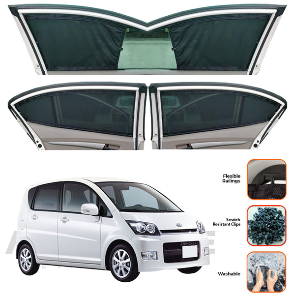 Daihatsu Move  Custom Car Sliding Curtains - Model 2006 2010