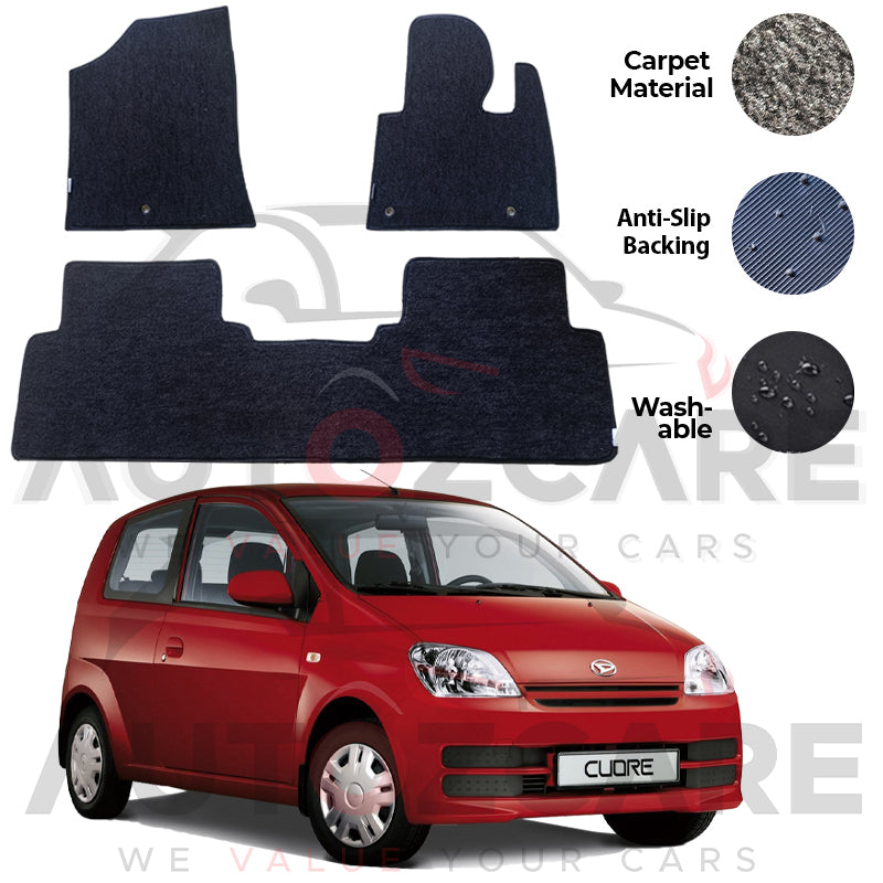 Daihatsu Cuore Genuine Fitting Carpet Floor Mat 3PCS - Model 2000-2012