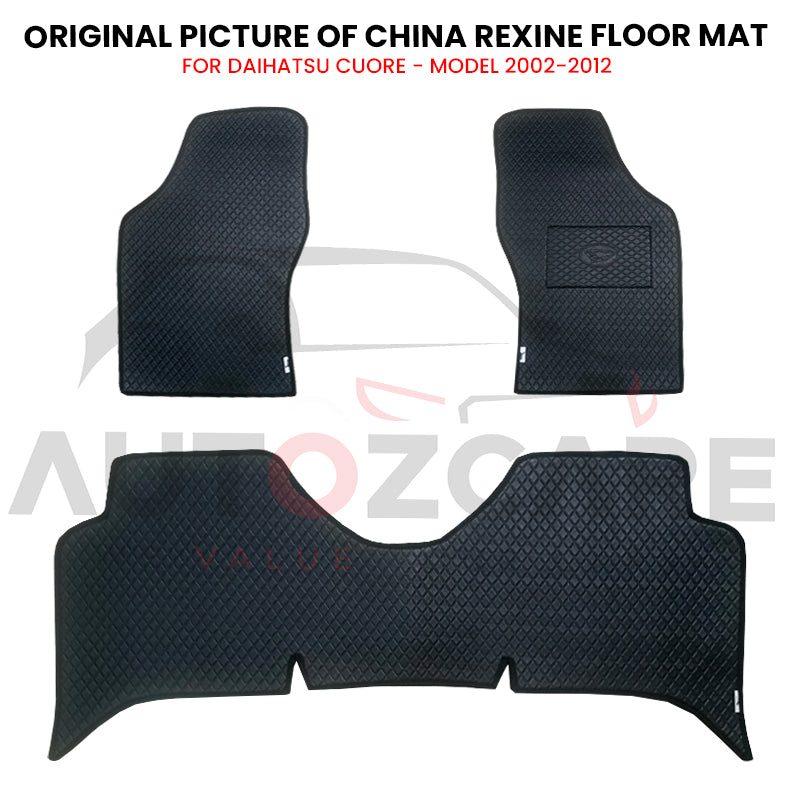 Daihatsu Cuore China Rexine Floor Mat 3PCS - Model 2000-2012